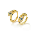 High Quality Colorful Crystal Zirconia Snake Earrings Punk Style Gold Color Small Hoop Earrings Jewelry Vera Lux