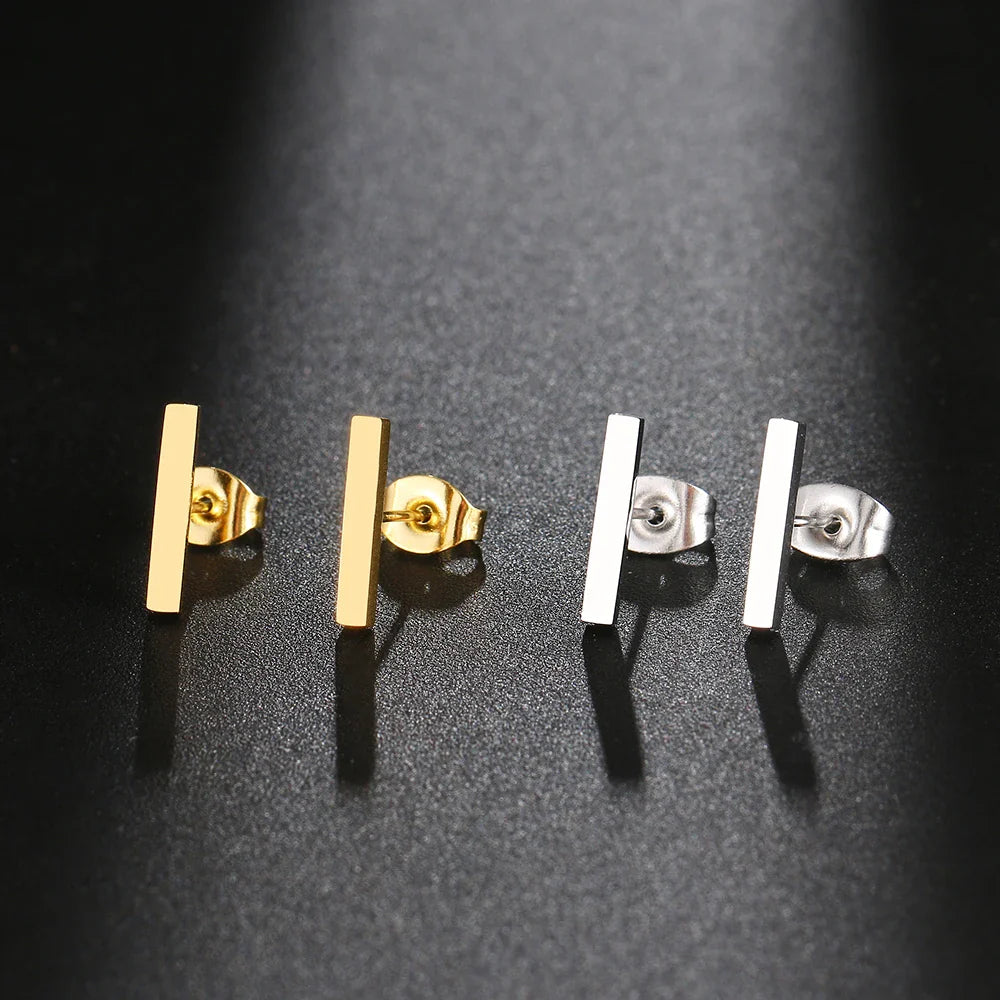 Stainless Steel Earrings Minimalist Stick Fashion Stud Earrings Classic Simple Earrings For Women 2022 Jewelry Wedding Party NEW Vera Lux