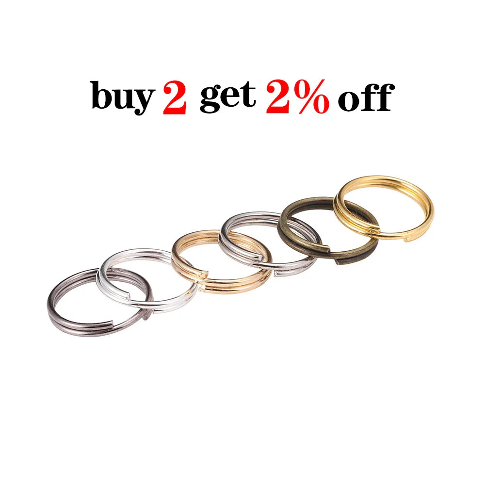 50-200pcs/lot Open Jump Rings 4 6 8 10 12 mm Double Loops Split Rings Necklace Bracelet Connectors For DIY Jewelry Making Vera Lux