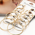 6 Pairs/set korean Hoop Earrings Set Oversized Big Circle Earring Fashion Jewelry for Women Girls Steampunk Ear Clip Brincos Vera Lux
