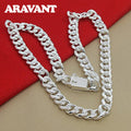 Aravant 10MM Men Necklace Chain 925 Silver Necklaces Fashion Jewelry Accessories Vera Lux
