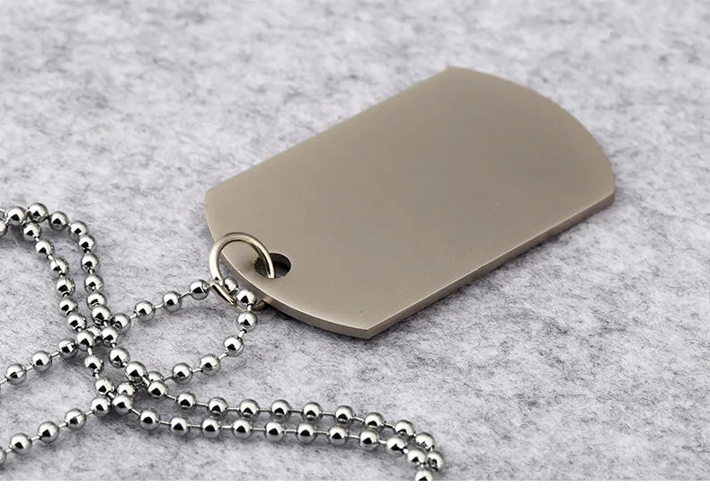 Hip Hop American USA Flag Necklace Men's US Army Military Card Pendant  Beaded Chain For Women The Stars And Stripes Jewelry Vera Lux