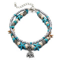 Bohemia Anklets For Women Shell Starfish Turtle Tree of Life Elephant Sandals Shoes Barefoot Beach Ankle Bracelet Foot Jewelry Vera Lux
