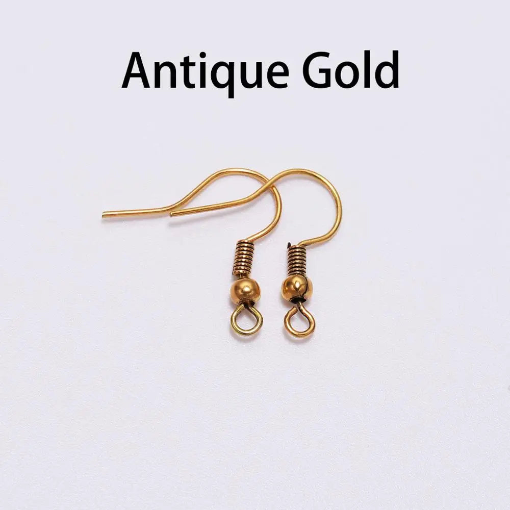 100pcs 17x20mm Earring Findings Earrings Clasps Hooks Fittings DIY Jewelry Crafts Making Alloy Hook Drop Earrings Accessories Vera Lux