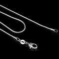 1MM 2MM silver plated smooth Snake Chain stamped choker Necklace For women Jewelry 16 18 20 22 24 26 28 30 inch Dropshipping Vera Lux