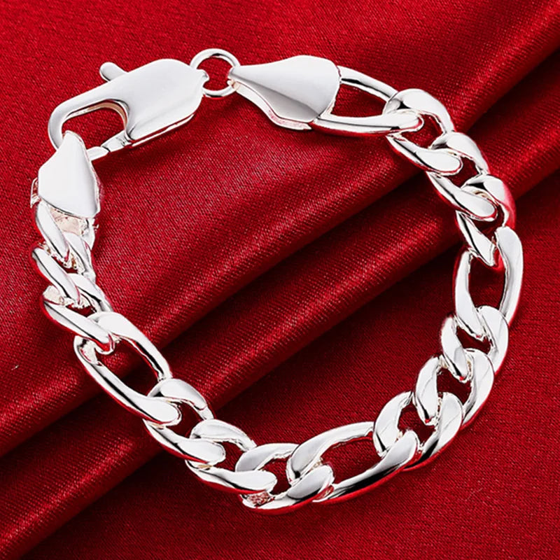 Aravant 925 Silver Simple 6MM 8MM Sideways Necklace Bracelet Chains For Men Women Fashion Jewelry Vera Lux