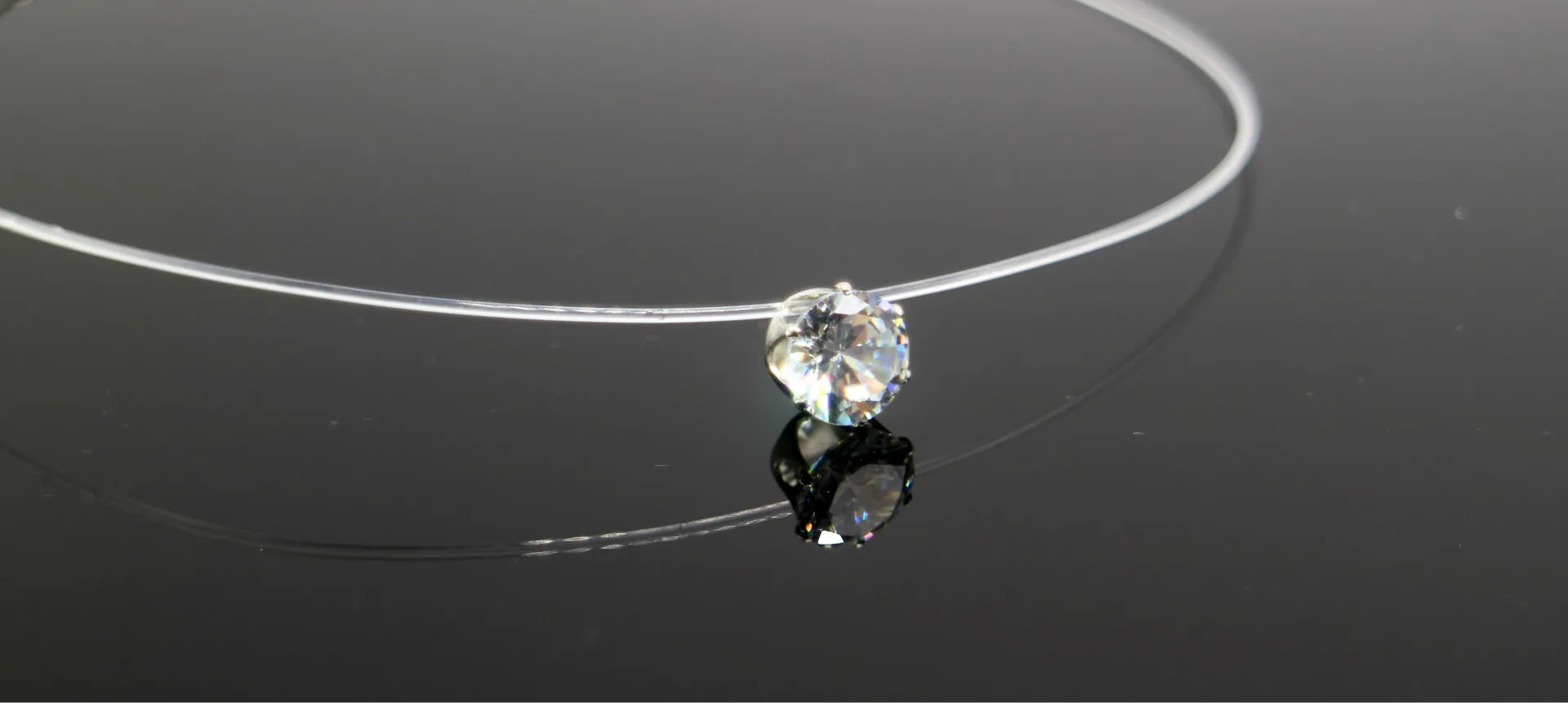 5 Colors Dazzling Zircon Necklace Invisible Transparent Fishing Line Simple Pendant Necklace Jewelry For Women Pearl Jewelry Vera Lux