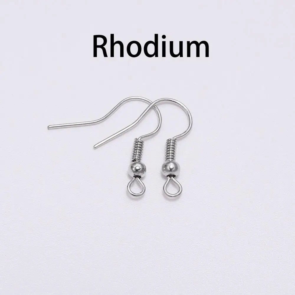 100pcs 17x20mm Earring Findings Earrings Clasps Hooks Fittings DIY Jewelry Crafts Making Alloy Hook Drop Earrings Accessories Vera Lux