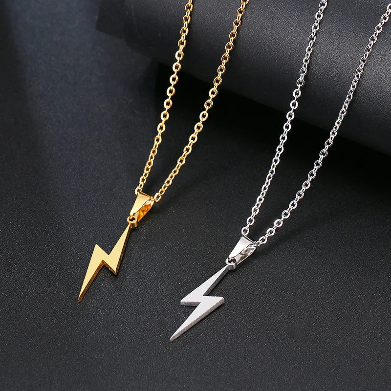 DOTIFI Stainless Steel Necklace Hot Lightning Necklaces For Women Protection Pendants For Girlfriend Gifts Charms Jewelry Vera Lux