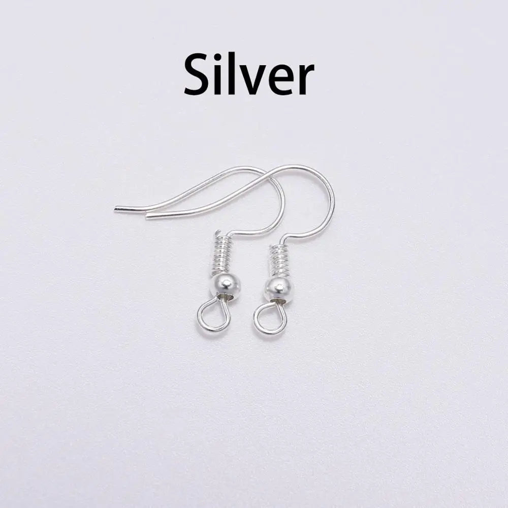 100pcs 17x20mm Earring Findings Earrings Clasps Hooks Fittings DIY Jewelry Crafts Making Alloy Hook Drop Earrings Accessories Vera Lux