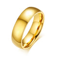 Vnox Classic Wedding Rings for Women Men Gold Color Stainless Steel Couple Band Anniversary Personalized Name Lovers Gift Vera Lux