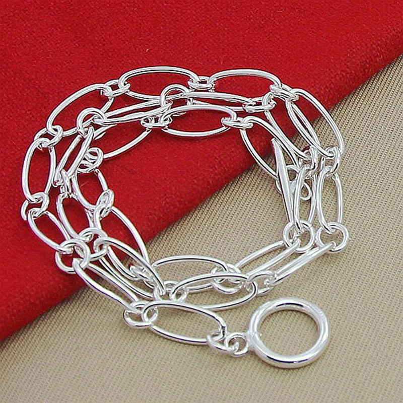 Aravant 925 Silver Simple Chains Necklace For Women Fashion Jewelry Accessories Vera Lux