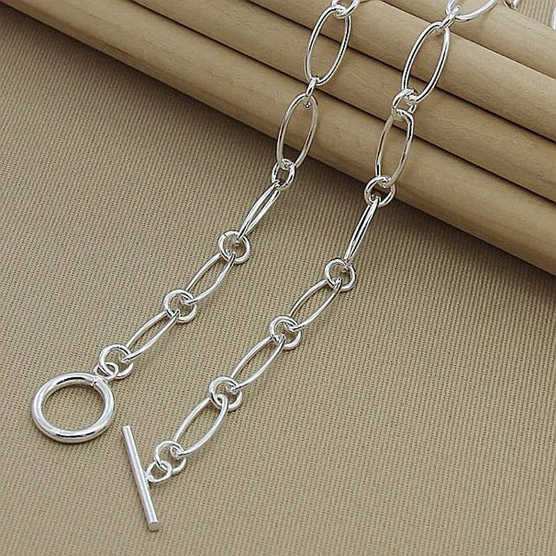 Aravant 925 Silver Simple Chains Necklace For Women Fashion Jewelry Accessories Vera Lux