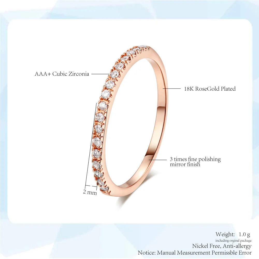 Delicate Micro Pave Zircon Rings For Women Trendy Chic Crystal Daily Dating Women's Stackable Tiny Ring Fashion Jewelry R133 Vera Lux