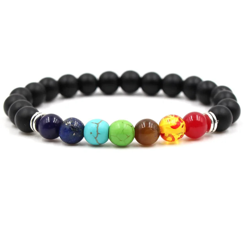 8MM Natural Stone Beaded Chain bracelets For Women Men Couple Lava Rock Healing Balance Beads Reiki Buddha Chakra Bangle Jewelry Vera Lux