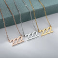 Vintage 111 444 555 666 777 888 999 Angel Number Necklace For Women Stainless Steel Chains Collar Choker Goth Aesthetic Jewelry Vera Lux