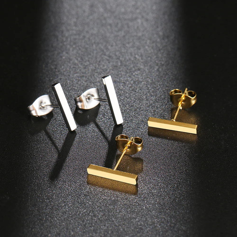 Stainless Steel Earrings Minimalist Stick Fashion Stud Earrings Classic Simple Earrings For Women 2022 Jewelry Wedding Party NEW Vera Lux