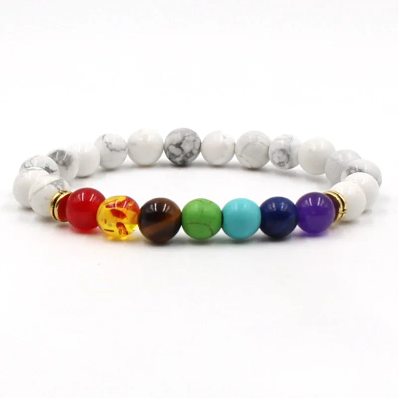 8MM Natural Stone Beaded Chain bracelets For Women Men Couple Lava Rock Healing Balance Beads Reiki Buddha Chakra Bangle Jewelry Vera Lux