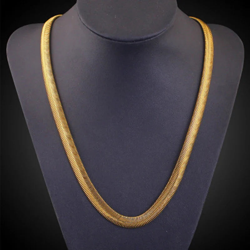 Aravant 925 Silver 18K Gold 6MM Snake Chain Necklace For Men Women Fashion Jewelry Vera Lux
