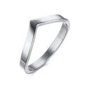 Simple Chevron V Shape Ring or Party 316L Stainless Steel Fashion Jewelry Rings For Women Vera Lux