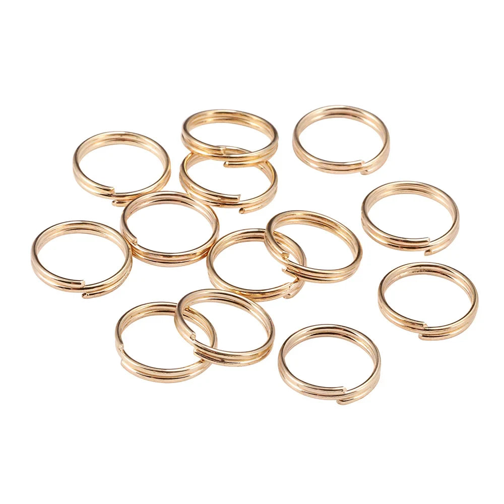 50-200Pcs/Lot 4-20mm Gold Color Double Jump Rings Split Rings Connectors Loops For DIY Jewelry Making Findings Accessories Vera Lux