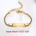 Custom Engrave Name Birth Date Bracelets,Personal Birthday Gift to Little Boy Girls , Stainless Steel Bracelet Vera Lux