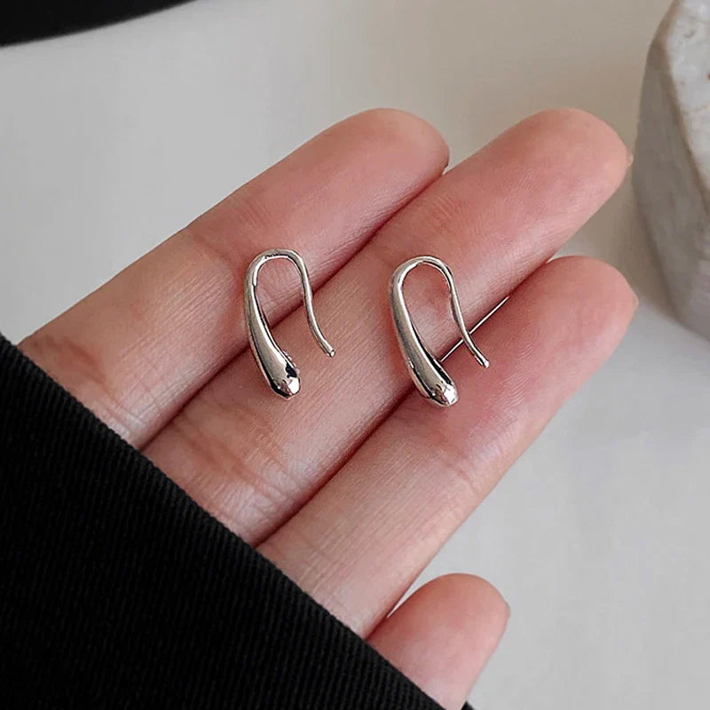 925 Sterling Silver Water Drop Shape Earrings for Women  Simple Temperament Ins Retro Jewelry Party Birthday Gifts Vera Lux