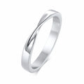 Mobius Wedding Ring for Women, Stainless Steel Dainty Endless Twist Knot, Infinity Promise Engagement Ring Vera Lux