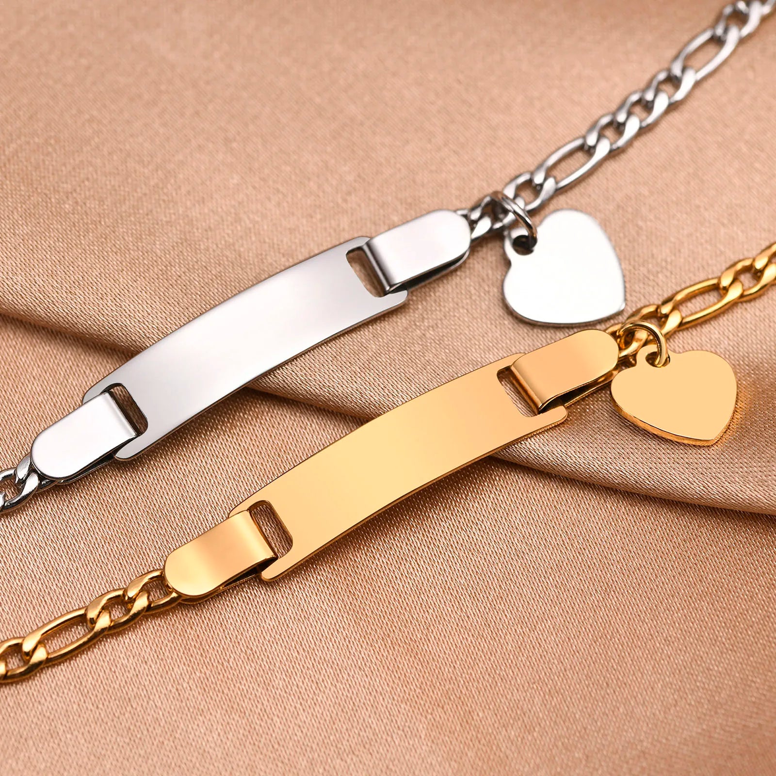 Custom Engrave Name Birth Date Bracelets,Personal Birthday Gift to Little Boy Girls , Stainless Steel Bracelet Vera Lux