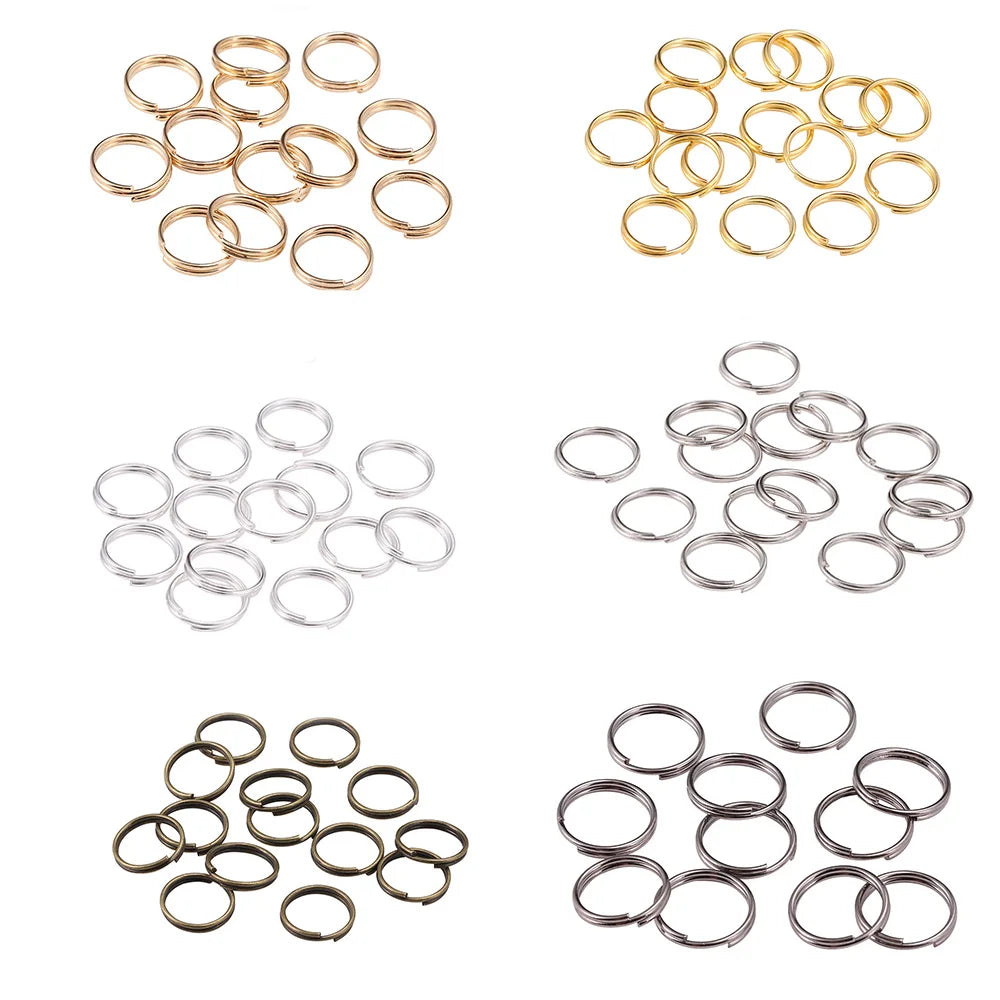50-200Pcs/Lot 4-20mm Gold Color Double Jump Rings Split Rings Connectors Loops For DIY Jewelry Making Findings Accessories Vera Lux