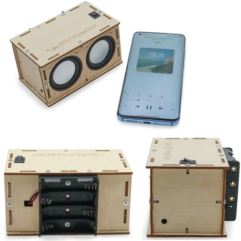 Electronic Sound Amplifier DIY Bluetooth Speaker Box Science School Projects Experiment Kits Science Toys For Children Education Whatever the Treasure