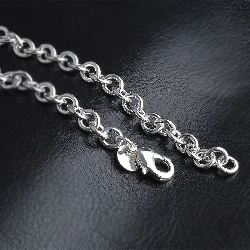 Aravant 925 Sterling Silver 6mm Link Chain Bracelet For Women Fashion Jewelry Vera Lux