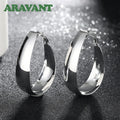 Aravant 925 Silver Smooth U Shaped Hoop Earrings For Women Fashion Jewelry Vera Lux