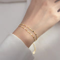 s925 Sterling Silver Double Layers Simple Bracelet for Women Temperament Elegant Sweet Link Chain Bracelet Jewelry Vera Lux