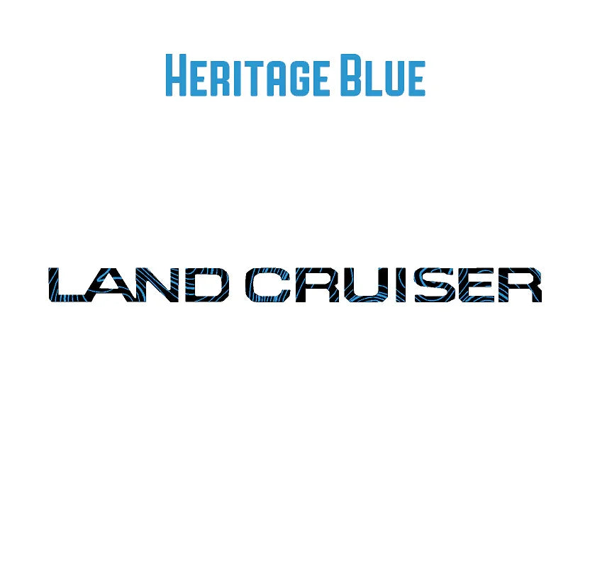 "Land Cruiser" Topographic Rear Tailgate Emblem Overlays - 2024+ Land Cruiser StickerFab