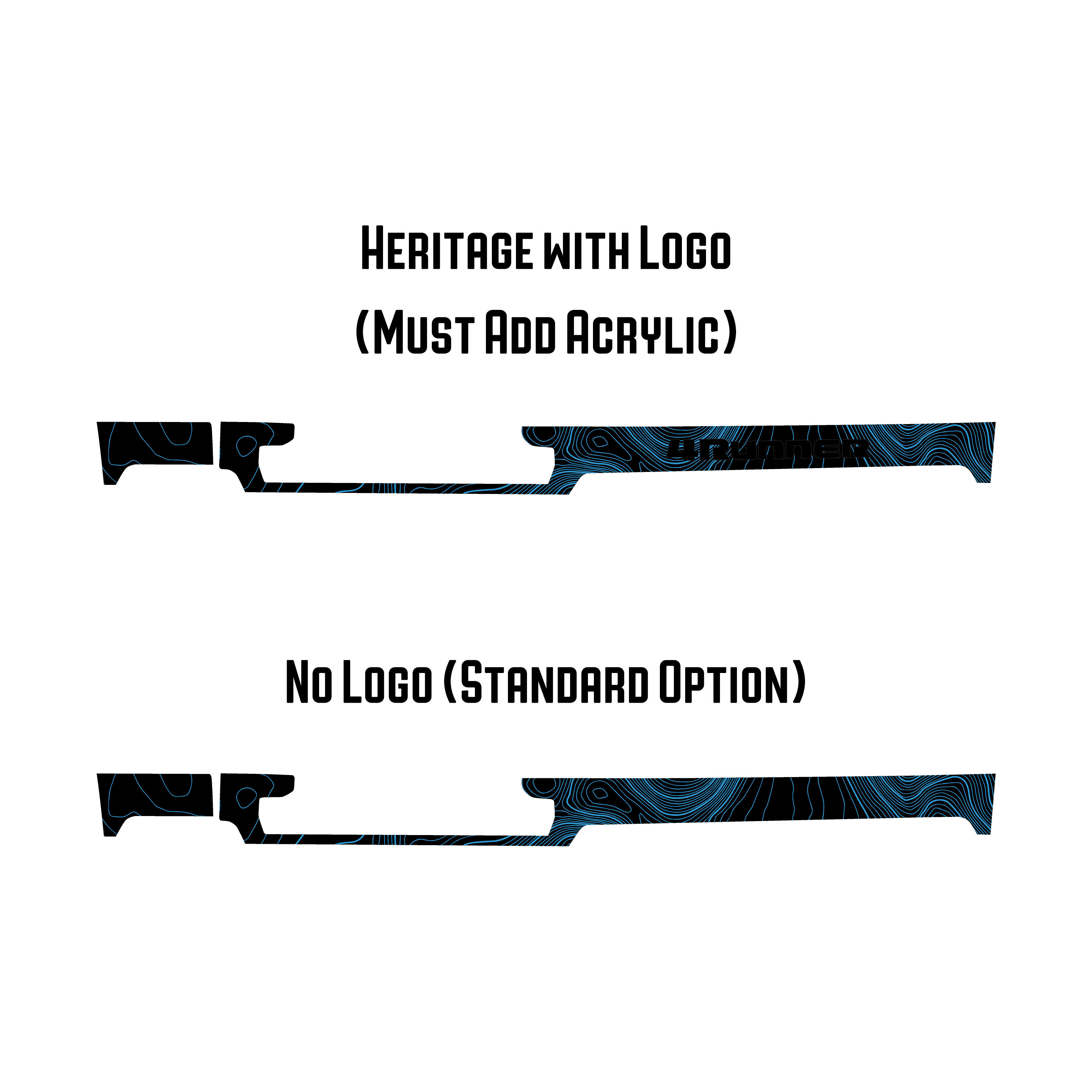 Full Width Topographic Dash Wrap - 2025+ 4Runner StickerFab