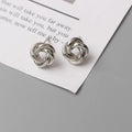 Tiny Metal Stud Earrings for Women Gold Color Twist Round Earrings Small Unusual Earrings boucles d'oreilles Fashion Jewelry Vera Lux