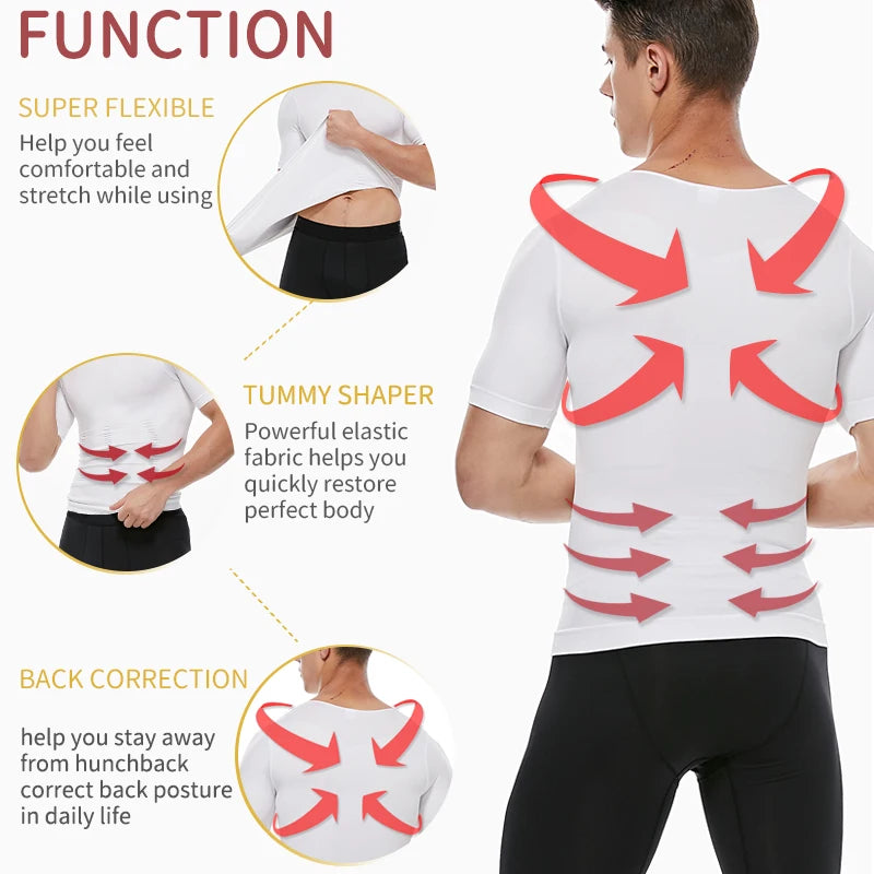 Men Slimming Body Shaper Belly Control Shapewear Man Shapers Modeling Underwear Waist Trainer Corrective Posture Vest Corset Whatever the Treasure