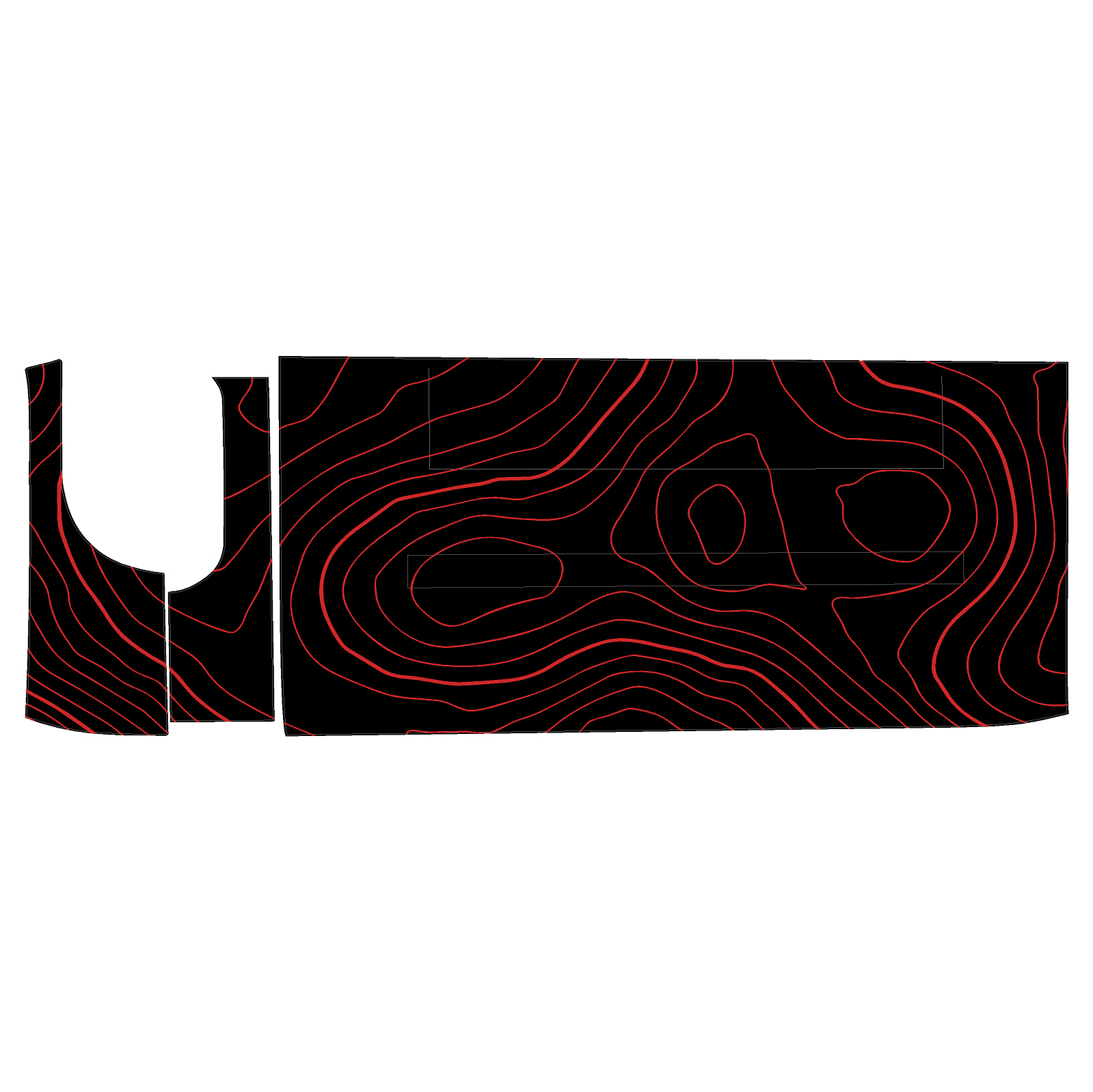 Topo 3 Piece Dash Kit (Printed Series) - 2021+ Bronco StickerFab