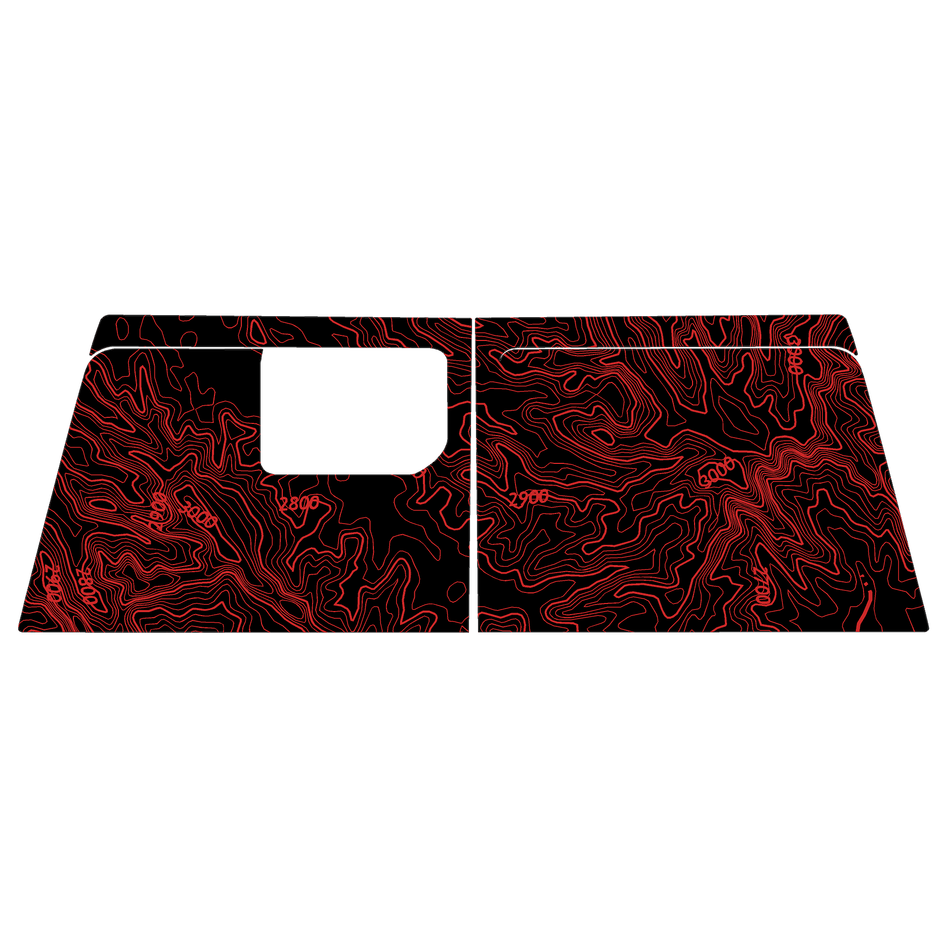 Topo Cargo Area Overlay Kit Part 1 (Printed Series) - 2021+ Bronco 4 Door StickerFab