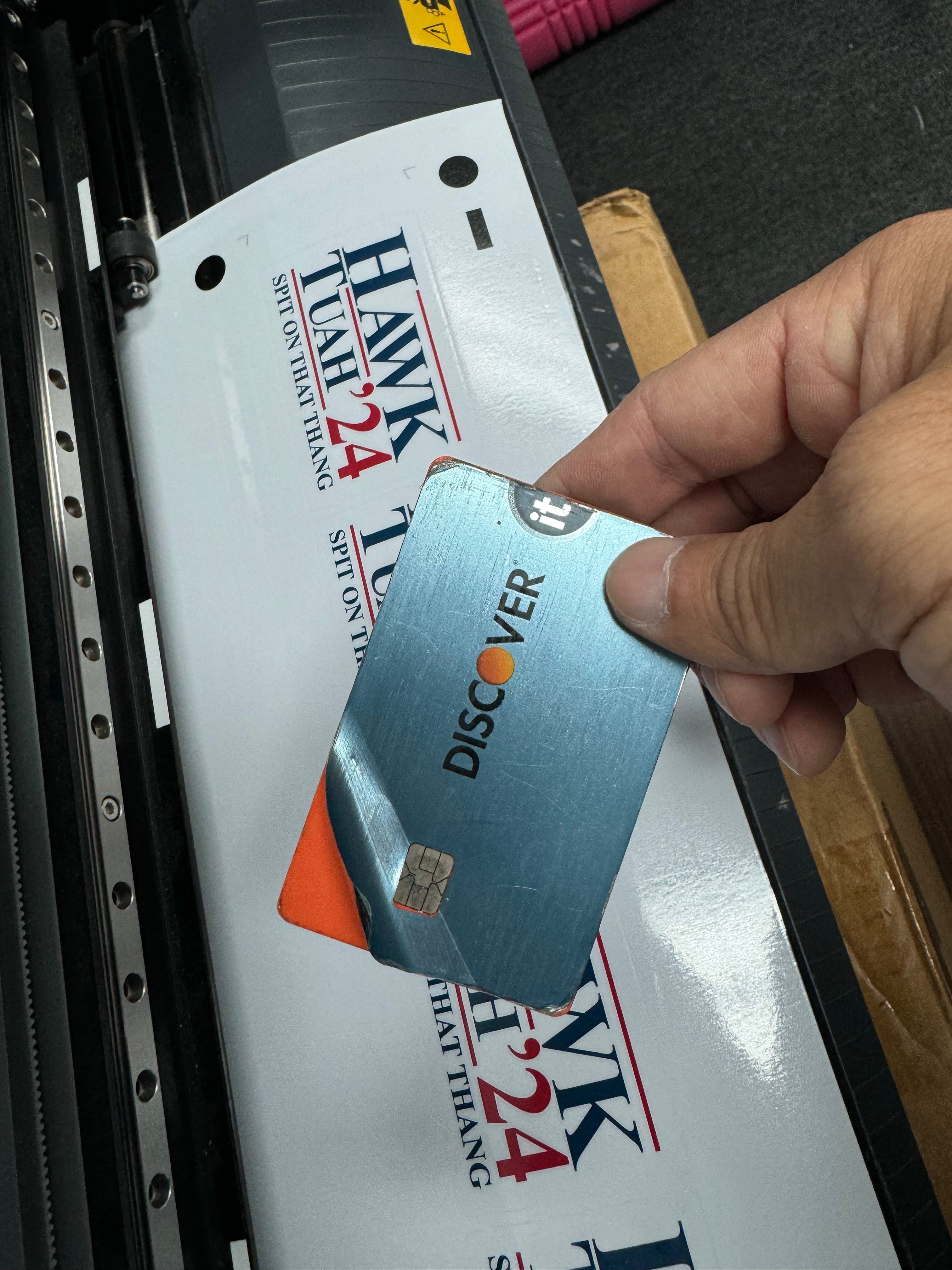 Hawk Tuah Spit on That Thang 2024 Credit Card Overlay Sticker StickerFab