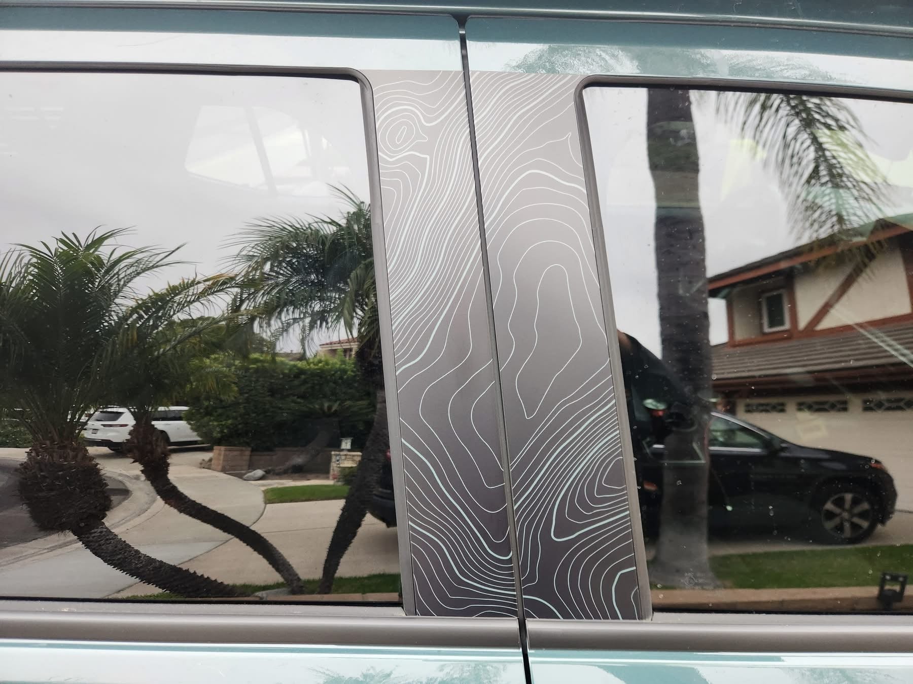 Topographic B Pillar Overlays - 2024+ Tacoma Double Cab / 2025+ 4Runner StickerFab