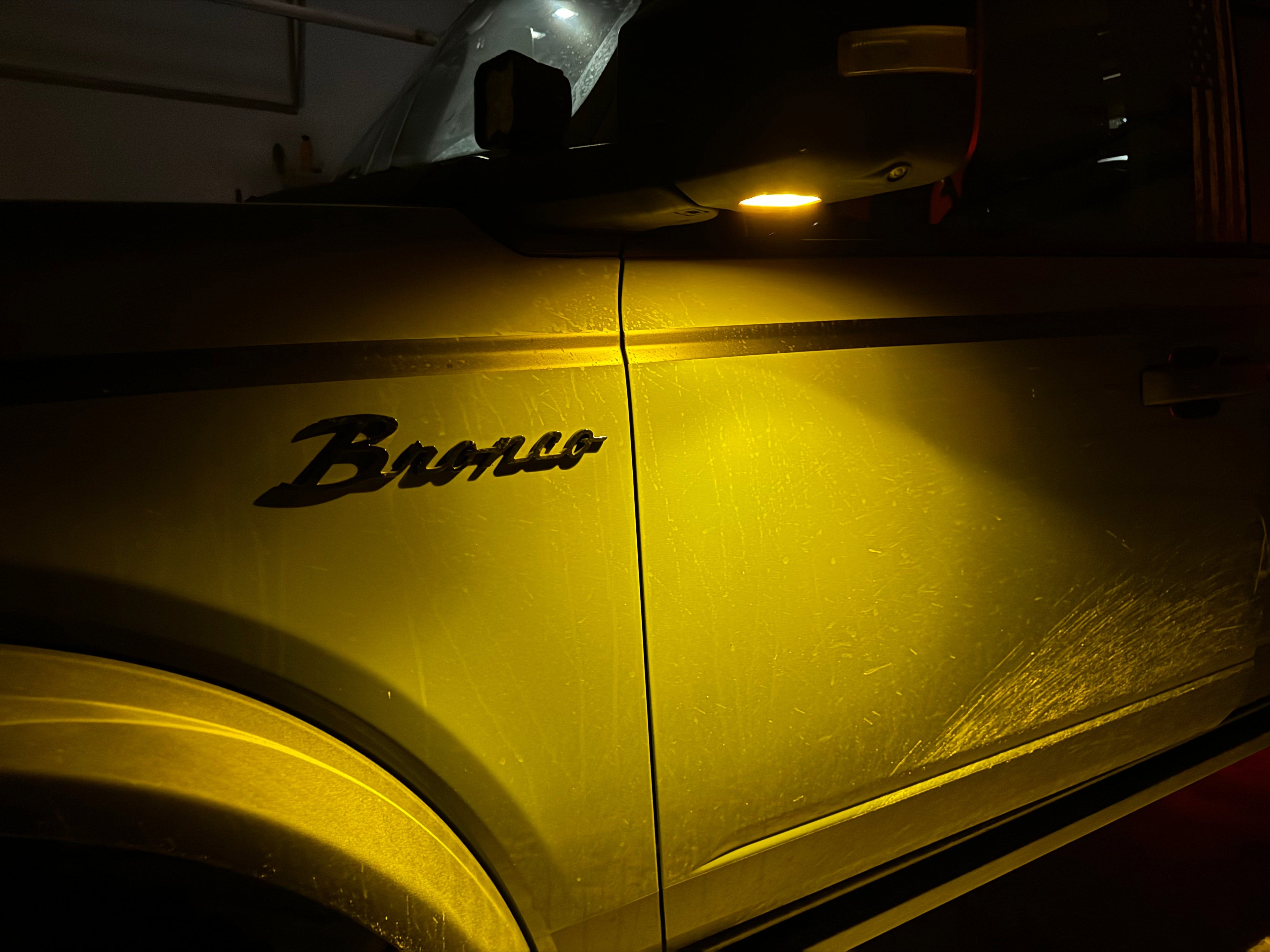 Puddle Light Covers (Amber or Yellow) - 2021+ Bronco StickerFab