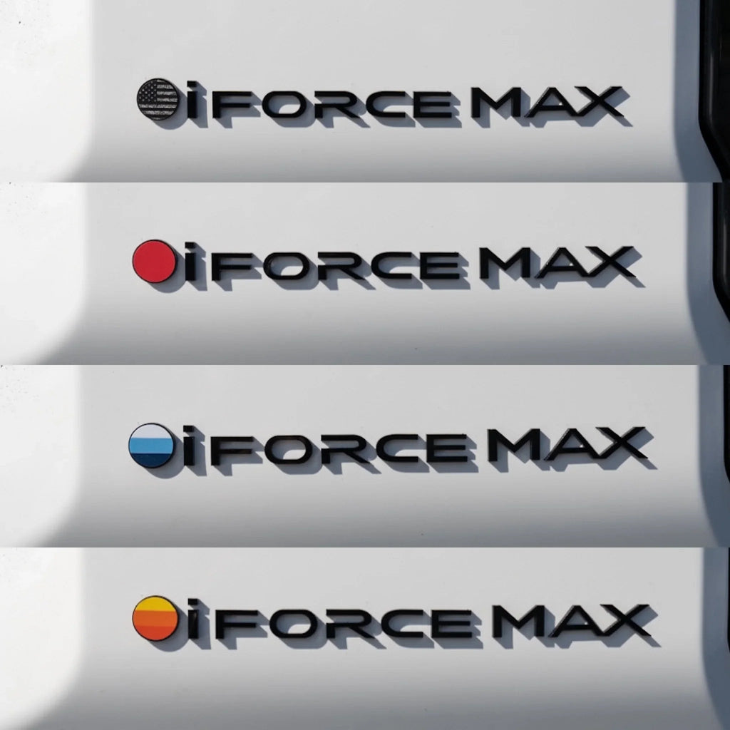 Black iForceMax Acrylic Tailgate Emblem - 2024+ Land Cruiser StickerFab