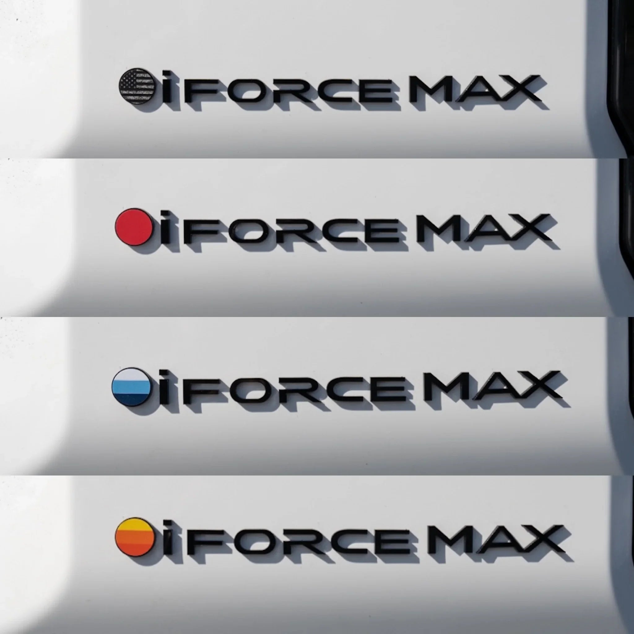 Black iForceMax Acrylic Tailgate Emblem - 2024+ Land Cruiser StickerFab