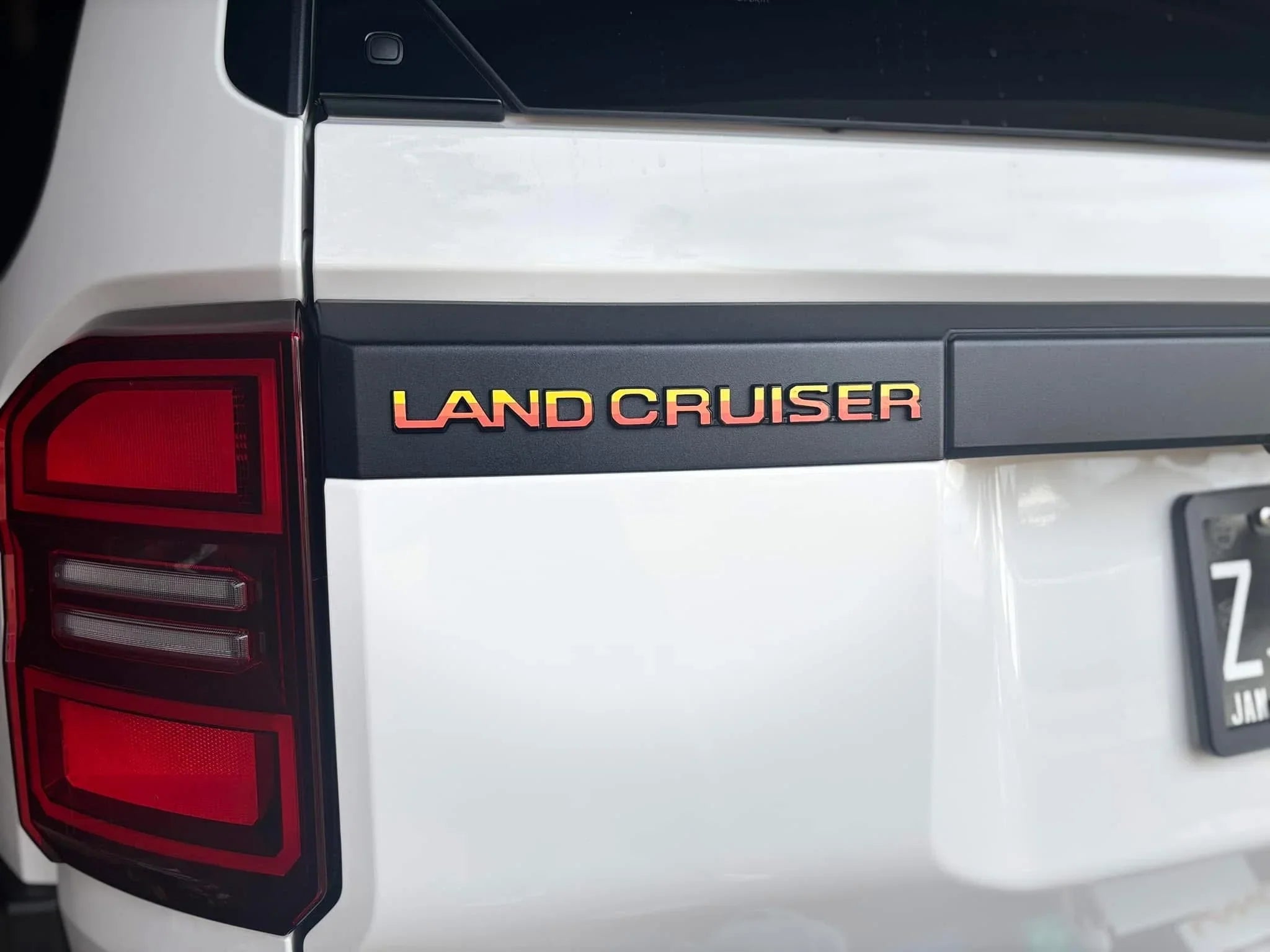 "Land Cruiser" Rear Tailgate Emblem Overlays - 2024+ Land Cruiser StickerFab