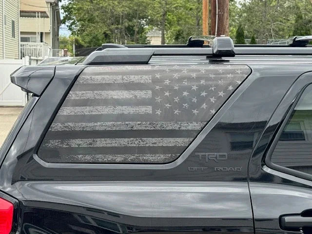 American Flag Rear Window Overlays V2 (Perforated) - 2025+ 4Runner StickerFab