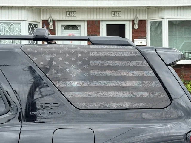 American Flag Rear Window Overlays V2 (Perforated) - 2025+ 4Runner StickerFab
