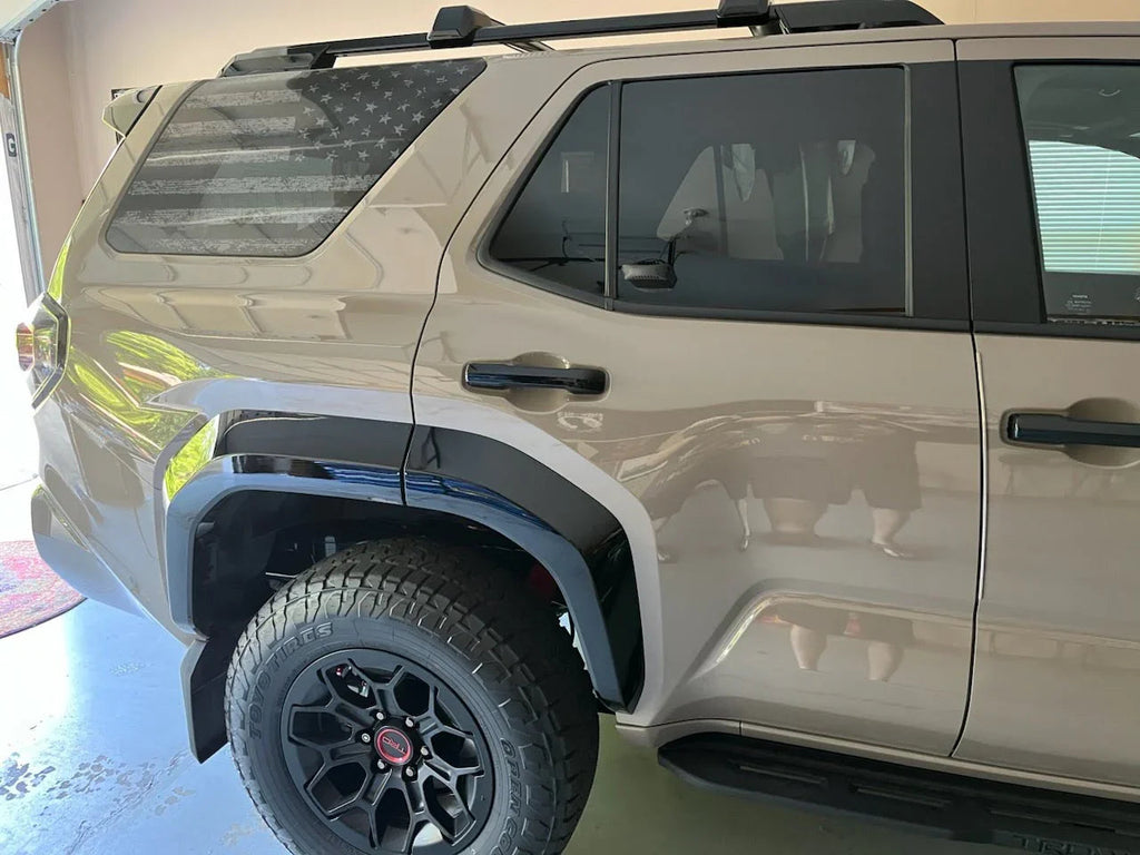 American Flag Rear Window Overlays V2 (Perforated) - 2025+ 4Runner StickerFab