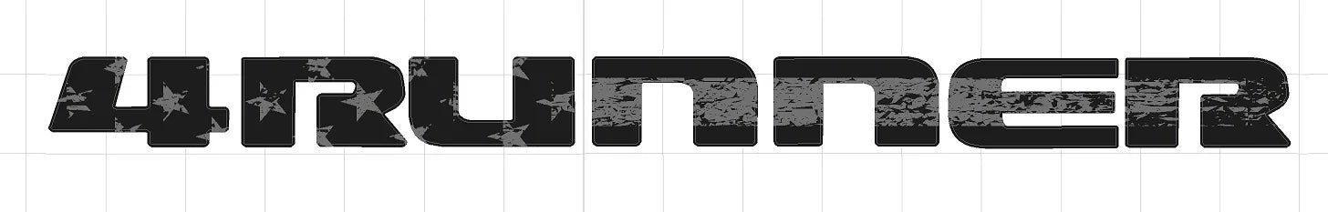 4RUNNER Rear Hatch Liftgate Emblem Overlays - 2025+ 4Runner StickerFab